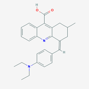 molecular formula C26H28N2O2 B2545739 (4Z)-4-[[4-(Diethylamino)phenyl]methylidene]-2-methyl-2,3-dihydro-1H-acridine-9-carboxylic acid CAS No. 721413-97-4