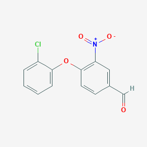 molecular formula C13H8ClNO4 B2545742 4-(2-Chlorophenoxy)-3-nitrobenzaldehyde CAS No. 338403-42-2