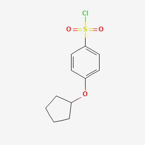 molecular formula C11H13ClO3S B2545761 4-Cyclopentyloxy-benzenesulfonyl chloride CAS No. 914203-23-9