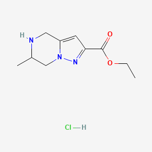 molecular formula C10H16ClN3O2 B2545766 盐酸6-甲基-4H,5H,6H,7H-吡唑并[1,5-a]哒嗪-2-羧酸乙酯 CAS No. 2094209-62-6
