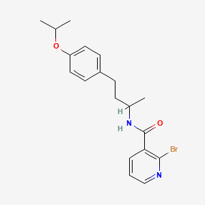 molecular formula C19H23BrN2O2 B2545777 2-bromo-N-{4-[4-(propan-2-yloxy)phenyl]butan-2-yl}pyridine-3-carboxamide CAS No. 1445105-07-6