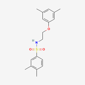 molecular formula C18H23NO3S B2545779 N-(2-(3,5-二甲基苯氧基)乙基)-3,4-二甲基苯磺酰胺 CAS No. 1105221-56-4