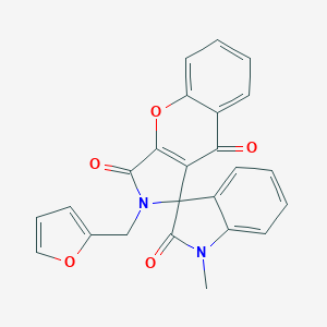 2-(furan-2-ylmethyl)-1'-methyl-2H-spiro[chromeno[2,3-c]pyrrole-1,3'-indole]-2',3,9(1'H)-trione