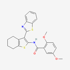 molecular formula C24H22N2O3S2 B2545782 N-(3-(benzo[d]thiazol-2-yl)-4,5,6,7-tetrahydrobenzo[b]thiophen-2-yl)-2,5-dimethoxybenzamide CAS No. 955842-35-0