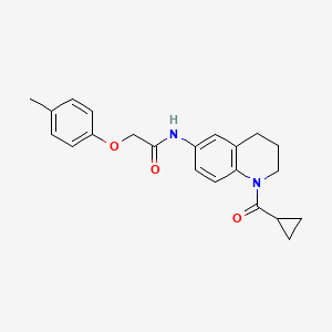 molecular formula C22H24N2O3 B2545787 N-(1-(cyclopropanecarbonyl)-1,2,3,4-tetrahydroquinolin-6-yl)-2-(p-tolyloxy)acetamide CAS No. 1005305-61-2