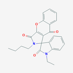 molecular formula C24H22N2O4 B254579 2-butyl-1'-ethyl-2H-spiro[chromeno[2,3-c]pyrrole-1,3'-indole]-2',3,9(1'H)-trione 