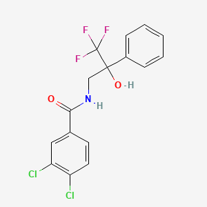 molecular formula C16H12Cl2F3NO2 B2545793 3,4-dichloro-N-(3,3,3-trifluoro-2-hydroxy-2-phénylpropyl)benzamide CAS No. 1351651-65-4