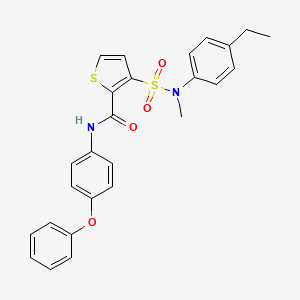 molecular formula C26H24N2O4S2 B2545799 3-[(4-ethylphenyl)(methyl)sulfamoyl]-N-(4-phenoxyphenyl)thiophene-2-carboxamide CAS No. 1105214-97-8