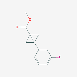 molecular formula C12H11FO2 B2545800 3-(3-氟苯基)双环[1.1.0]丁烷-1-甲酸甲酯 CAS No. 2374238-08-9