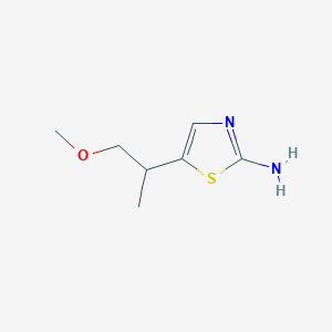 molecular formula C7H12N2OS B2545805 5-(1-Methoxypropan-2-yl)-1,3-thiazol-2-amine CAS No. 1566203-96-0