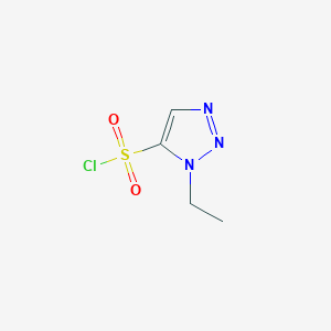 molecular formula C4H6ClN3O2S B2545808 1-Ethyl-1H-1,2,3-triazole-5-sulfonyl chloride CAS No. 1393543-91-3