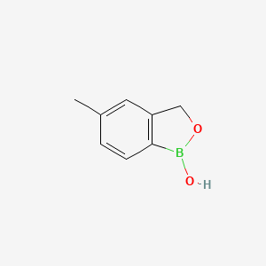 molecular formula C8H9BO2 B2545816 2,1-苯并恶硼烷，1,3-二氢-1-羟基-5-甲基- CAS No. 905710-76-1