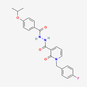 molecular formula C23H22FN3O4 B2545821 1-(4-fluorobenzyl)-N'-(4-isopropoxybenzoyl)-2-oxo-1,2-dihydropyridine-3-carbohydrazide CAS No. 1105211-70-8
