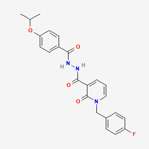 molecular formula C23H22FN3O4 B2545821 1-(4-氟苄基)-N'-(4-异丙氧基苯甲酰基)-2-氧代-1,2-二氢吡啶-3-碳酰肼 CAS No. 1105211-70-8