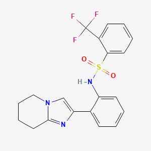 molecular formula C20H18F3N3O2S B2545822 N-(2-(5,6,7,8-四氢咪唑并[1,2-a]吡啶-2-基)苯基)-2-(三氟甲基)苯磺酰胺 CAS No. 2034299-61-9