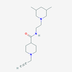 molecular formula C18H31N3O B2545826 N-[2-(3,5-dimethylpiperidin-1-yl)ethyl]-1-(prop-2-yn-1-yl)piperidine-4-carboxamide CAS No. 1280802-32-5