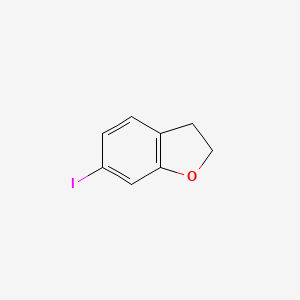 molecular formula C8H7IO B2545827 6-Iodo-2,3-dihydrobenzofuran CAS No. 1262411-89-1