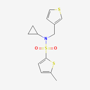 molecular formula C13H15NO2S3 B2545832 N-cyclopropyl-5-methyl-N-(thiophen-3-ylmethyl)thiophene-2-sulfonamide CAS No. 1286714-57-5