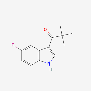 molecular formula C13H14FNO B2545833 1-(5-Fluoro-1H-indol-3-yl)-2,2-dimethylpropan-1-one CAS No. 835-44-9