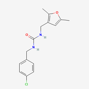 molecular formula C15H17ClN2O2 B2545835 1-(4-Chlorobenzyl)-3-((2,5-dimethylfuran-3-yl)methyl)urea CAS No. 1351588-50-5