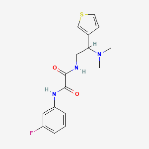 molecular formula C16H18FN3O2S B2545836 N1-(2-(dimethylamino)-2-(thiophen-3-yl)ethyl)-N2-(3-fluorophenyl)oxalamide CAS No. 946375-13-9