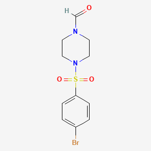 molecular formula C11H13BrN2O3S B2545841 4-(4-Bromophenyl)sulfonylpiperazine-1-carbaldehyde CAS No. 928888-65-7
