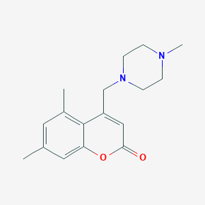 molecular formula C17H22N2O2 B2545843 5,7-dimethyl-4-((4-methylpiperazin-1-yl)methyl)-2H-chromen-2-one CAS No. 900272-23-3