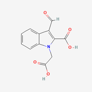 molecular formula C12H9NO5 B2545849 1-(carboxymethyl)-3-formyl-1H-indole-2-carboxylic acid CAS No. 903159-50-2