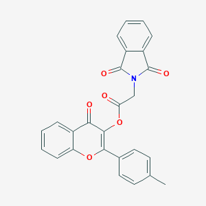 molecular formula C26H17NO6 B254587 4-oxo-2-(p-tolyl)-4H-chromen-3-yl 2-(1,3-dioxoisoindolin-2-yl)acetate 