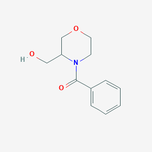 molecular formula C12H15NO3 B2545907 (3-(Hydroxymethyl)morpholino)(phenyl)methanone CAS No. 1421462-40-9