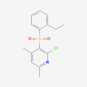 molecular formula C15H16ClNO2S B2545909 2-Chloro-3-[(2-ethylphenyl)sulfonyl]-4,6-dimethylpyridine CAS No. 400078-24-2