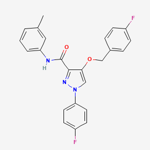4-((4-fluorobenzyl)oxy)-1-(4-fluorophenyl)-N-(m-tolyl)-1H-pyrazole-3-carboxamide