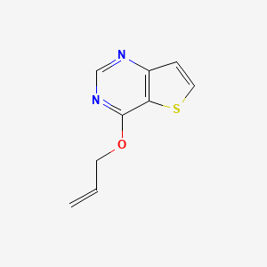 molecular formula C9H8N2OS B2545919 4-(丙-2-烯-1-氧基)噻吩并[3,2-d]嘧啶 CAS No. 2168366-39-8