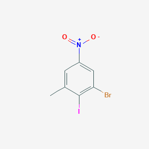 molecular formula C7H5BrINO2 B2545923 1-溴-2-碘-3-甲基-5-硝基苯 CAS No. 1160573-59-0