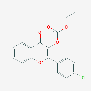 molecular formula C18H13ClO5 B254593 2-(4-chlorophenyl)-4-oxo-4H-chromen-3-yl ethyl carbonate 
