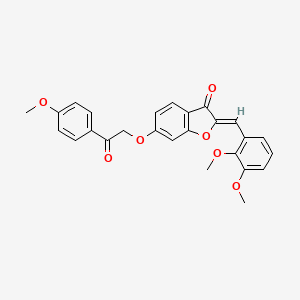 B2545933 (Z)-2-(2,3-dimethoxybenzylidene)-6-(2-(4-methoxyphenyl)-2-oxoethoxy)benzofuran-3(2H)-one CAS No. 622797-03-9