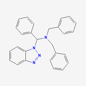 molecular formula C27H24N4 B2545954 [1H-1,2,3-Benzotriazol-1-yl(phenyl)methyl]dibenzylamine CAS No. 133384-09-5