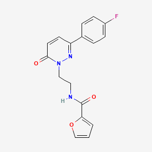 molecular formula C17H14FN3O3 B2545960 N-(2-(3-(4-fluorofenil)-6-oxopiridazin-1(6H)-il)etil)furano-2-carboxamida CAS No. 921804-21-9