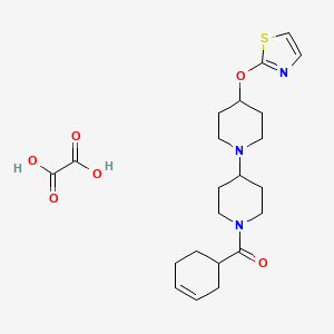 Cyclohex-3-en-1-yl(4-(thiazol-2-yloxy)-[1,4'-bipiperidin]-1'-yl)methanone oxalate