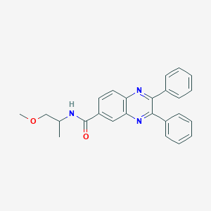 molecular formula C25H23N3O2 B2545966 N-(1-methoxypropan-2-yl)-2,3-diphenylquinoxaline-6-carboxamide CAS No. 836665-91-9