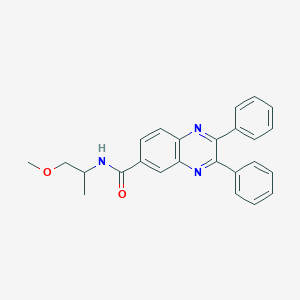 molecular formula C25H23N3O2 B2545966 N-(1-甲氧基丙烷-2-基)-2,3-二苯基喹喔啉-6-甲酰胺 CAS No. 836665-91-9