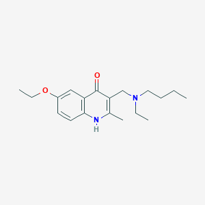 molecular formula C19H28N2O2 B254597 3-{[Butyl(ethyl)amino]methyl}-6-ethoxy-2-methyl-4-quinolinol 