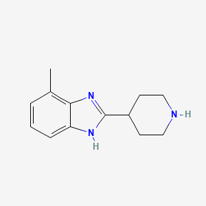 molecular formula C13H17N3 B2545977 7-Methyl-2-piperidin-4-yl-1H-benzimidazole CAS No. 295789-08-1