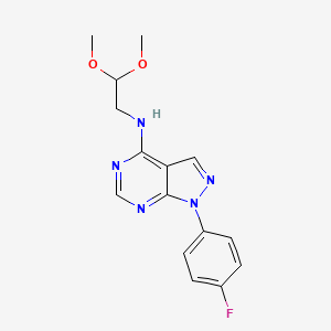 N-(2,2-dimethoxyethyl)-1-(4-fluorophenyl)-1H-pyrazolo[3,4-d]pyrimidin-4-amine
