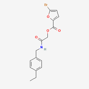 molecular formula C16H16BrNO4 B2545994 2-((4-Ethylbenzyl)amino)-2-oxoethyl 5-bromofuran-2-carboxylate CAS No. 1794843-29-0