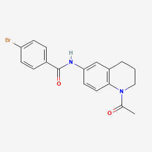 molecular formula C18H17BrN2O2 B2546012 N-(1-acetyl-1,2,3,4-tetrahydroquinolin-6-yl)-4-bromobenzamide CAS No. 946245-31-4