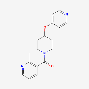 molecular formula C17H19N3O2 B2546018 (2-甲基吡啶-3-基)(4-(吡啶-4-氧基)哌啶-1-基)甲酮 CAS No. 2034315-23-4