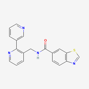 molecular formula C19H14N4OS B2546019 N-([2,3'-bipyridin]-3-ylmethyl)benzo[d]thiazole-6-carboxamide CAS No. 1904012-13-0