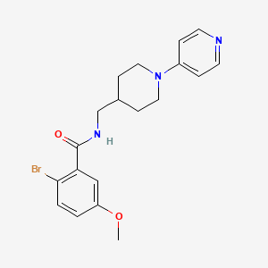molecular formula C19H22BrN3O2 B2546022 2-bromo-5-methoxy-N-((1-(pyridin-4-yl)piperidin-4-yl)methyl)benzamide CAS No. 2034323-28-7