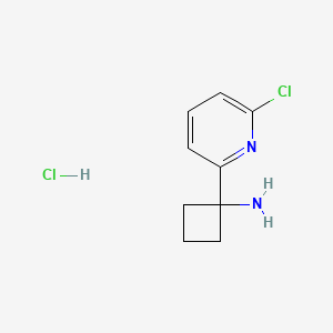 molecular formula C9H12Cl2N2 B2546026 1-(6-Chloropyridin-2-yl)cyclobutanamine hydrochloride CAS No. 2411221-00-4